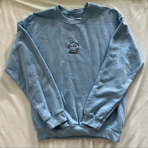BLUE AWFUL BRAND CREWNECK SEEN ON CHARLI DAMELIO